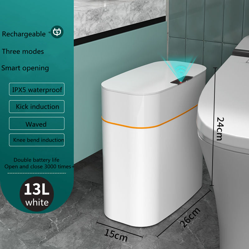 Smart Trash Can With Lid For Bedroom And Living Room Kitchen Automatic Smart Dustbin Smart Trash Bin