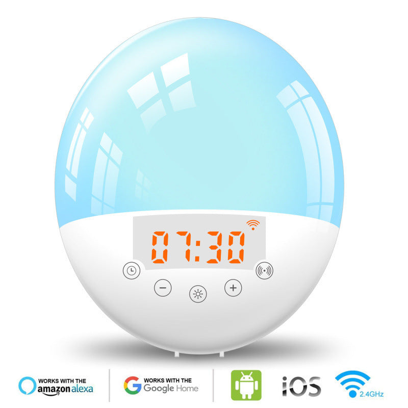 Sunrise Natural Wake-up Light, Smart Alarm, Wireless App Control Alarm , Voice Control Intelligent Alarm Clock.