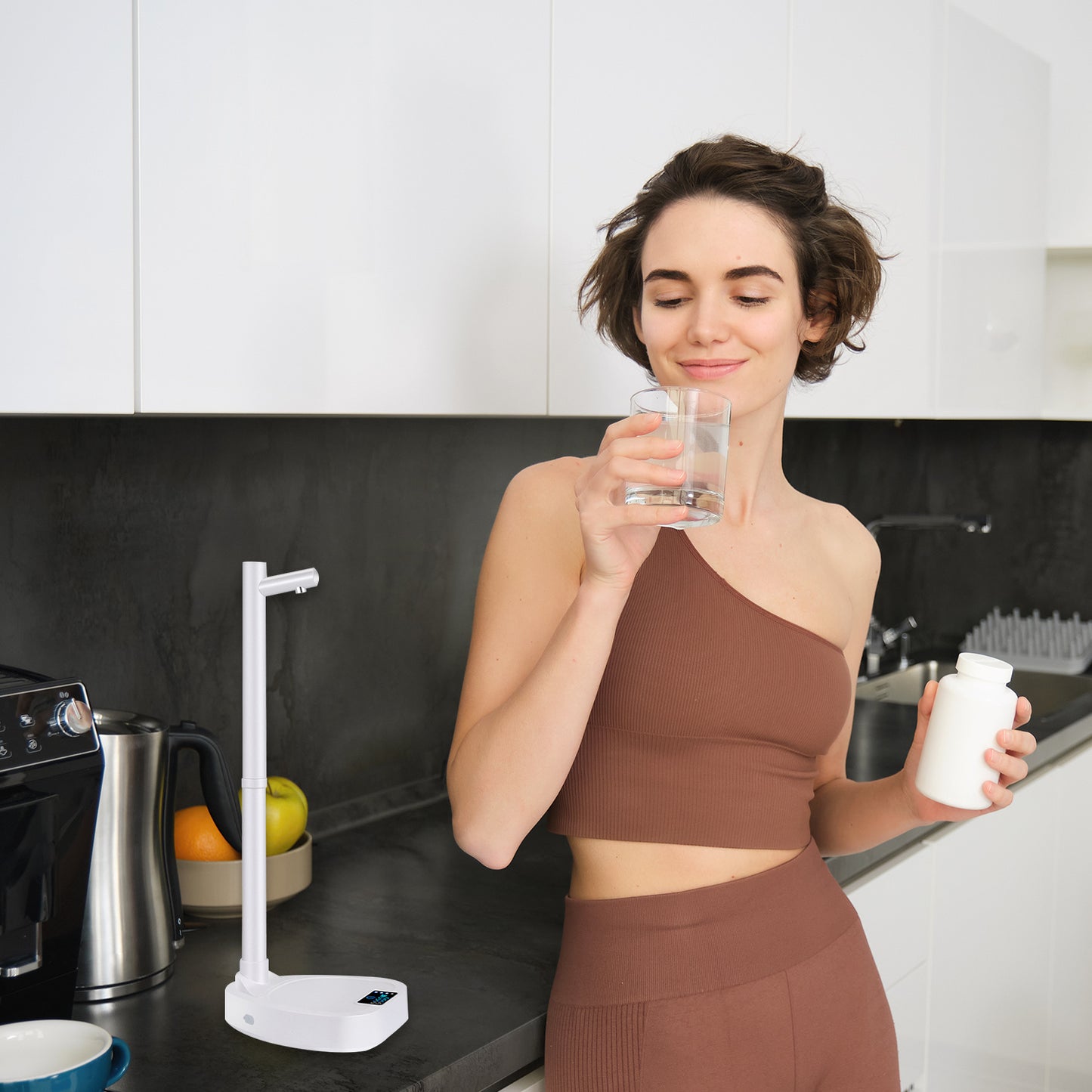 Water Dispenser Automatic Water Bottle Desktop Rechargeable Water Dispenser With Stand