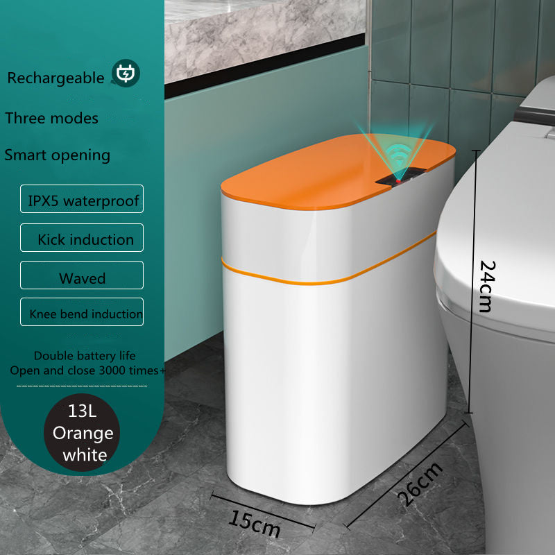 Smart Trash Can With Lid For Bedroom And Living Room Kitchen Automatic Smart Dustbin Smart Trash Bin