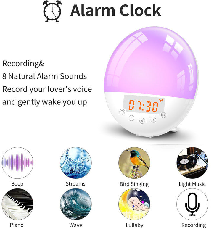 Sunrise Natural Wake-up Light, Smart Alarm, Wireless App Control Alarm , Voice Control Intelligent Alarm Clock.