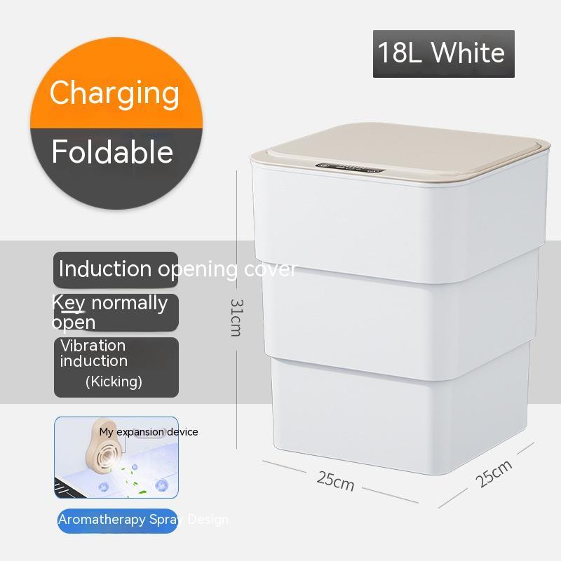 Smart Trash Can With Lid For Bedroom And Living Room Kitchen Automatic Smart Dustbin Smart Trash Bin