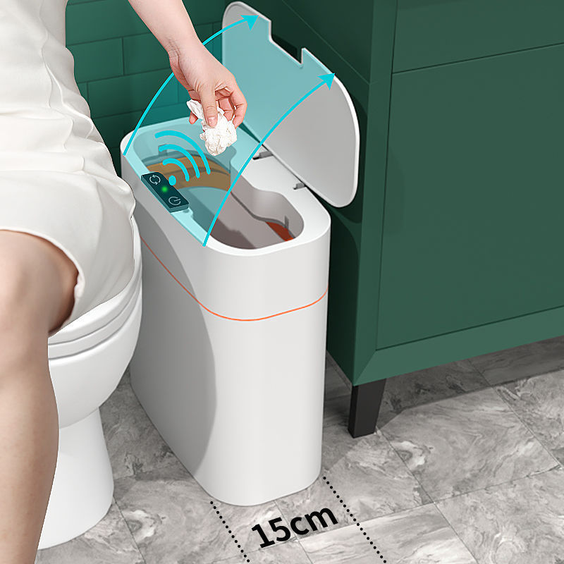 Smart Trash Can With Lid For Bedroom And Living Room Kitchen Automatic Smart Dustbin Smart Trash Bin
