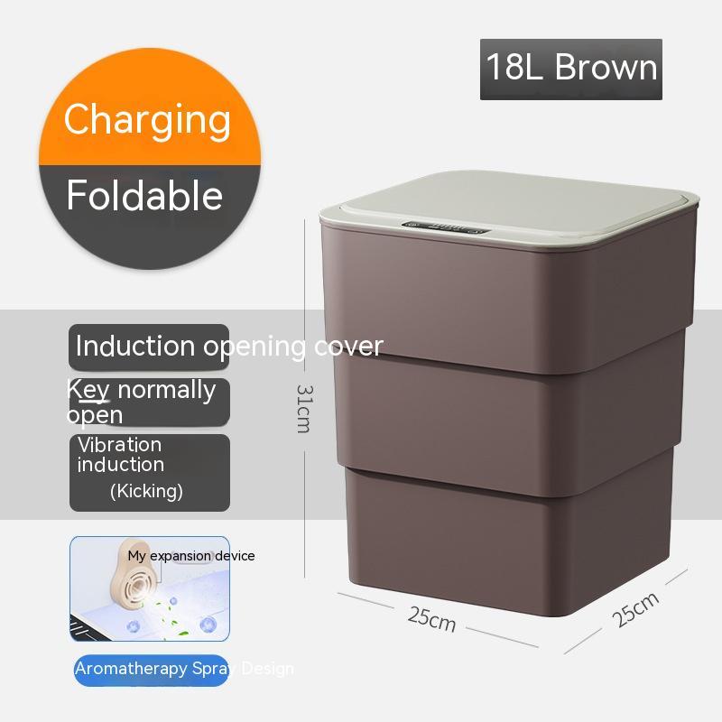 Smart Trash Can With Lid For Bedroom And Living Room Kitchen Automatic Smart Dustbin Smart Trash Bin