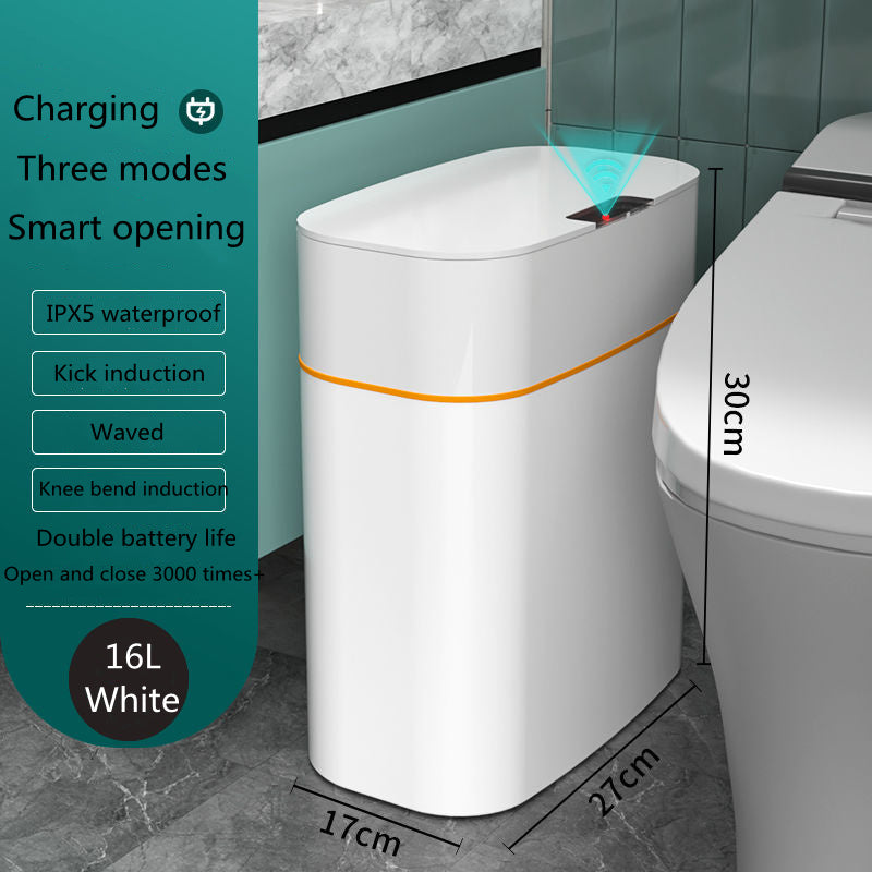Smart Trash Can With Lid For Bedroom And Living Room Kitchen Automatic Smart Dustbin Smart Trash Bin