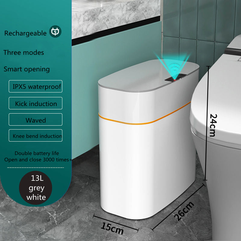 Smart Trash Can With Lid For Bedroom And Living Room Kitchen Automatic Smart Dustbin Smart Trash Bin