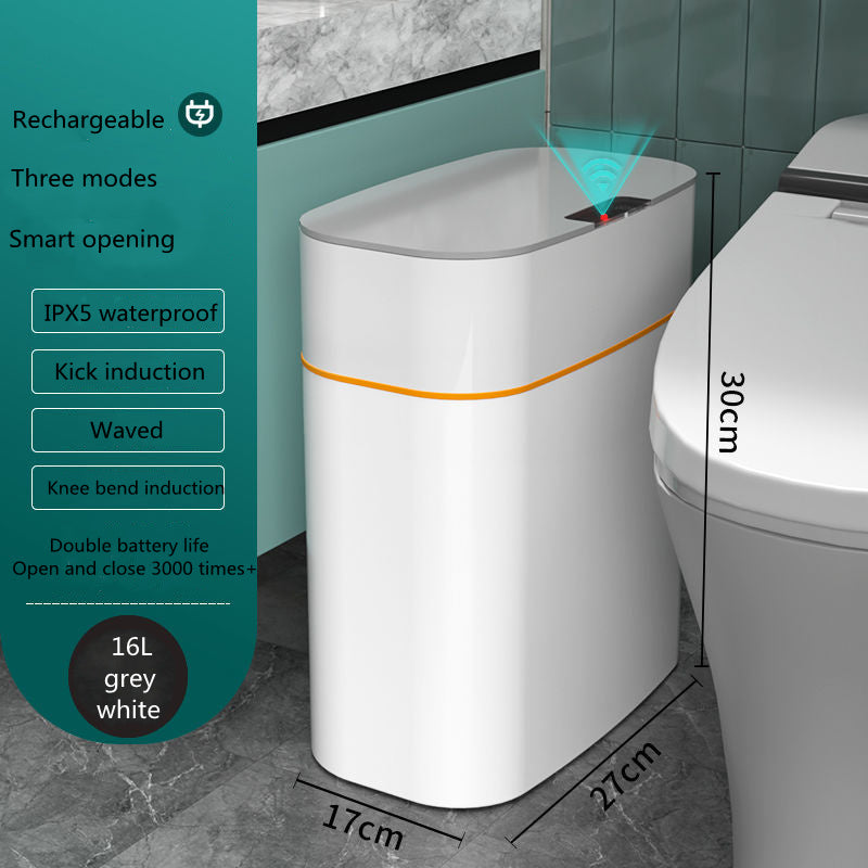Smart Trash Can With Lid For Bedroom And Living Room Kitchen Automatic Smart Dustbin Smart Trash Bin