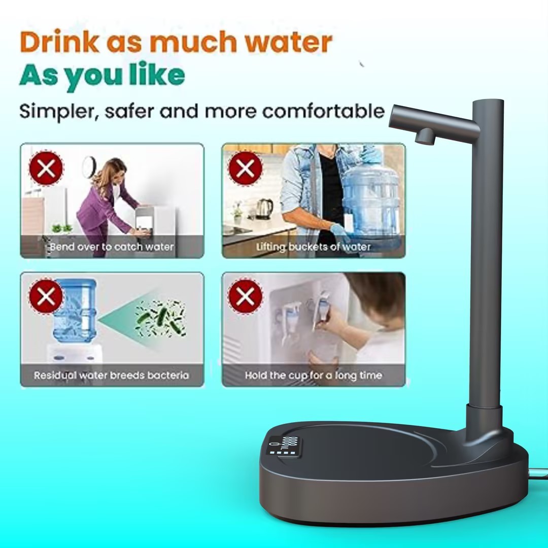 Water Dispenser Automatic Water Bottle Desktop Rechargeable Water Dispenser With Stand