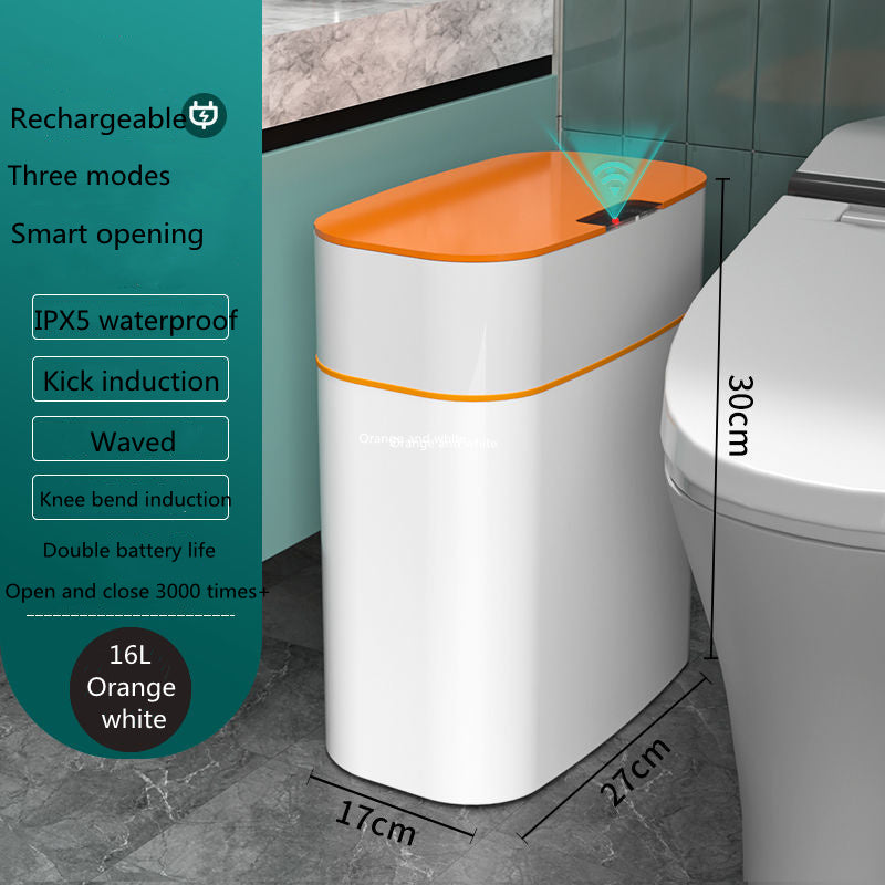 Smart Trash Can With Lid For Bedroom And Living Room Kitchen Automatic Smart Dustbin Smart Trash Bin