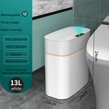 Smart Trash Can With Lid For Bedroom And Living Room Kitchen Automatic Smart Dustbin Smart Trash Bin