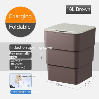 Smart Trash Can With Lid For Bedroom And Living Room Kitchen Automatic Smart Dustbin Smart Trash Bin