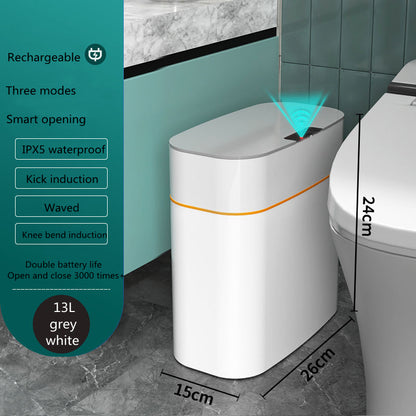 Smart Trash Can With Lid For Bedroom And Living Room Kitchen Automatic Smart Dustbin Smart Trash Bin