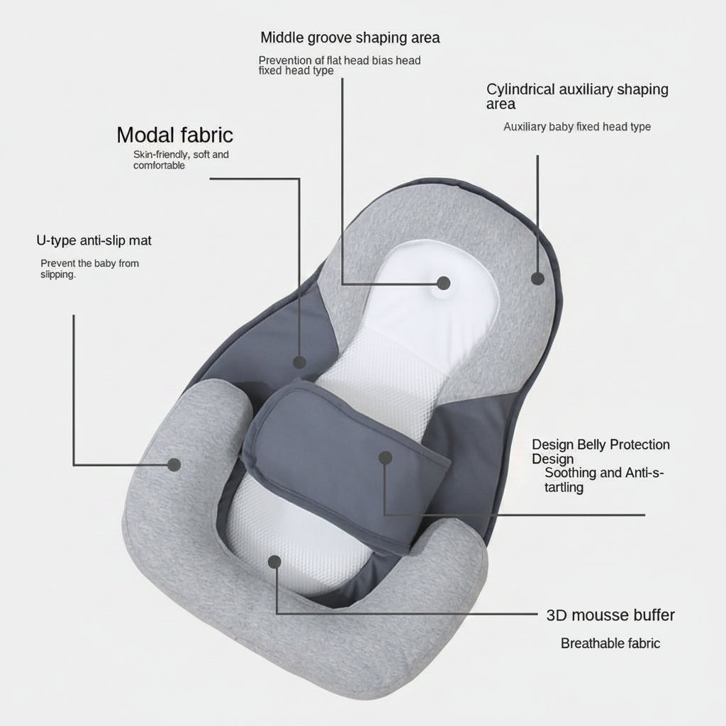 Baby Milk Spilt Prevent Ramp Mat pillow