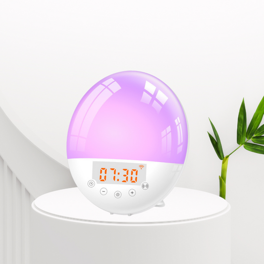 Sunrise Natural Wake-up Light, Smart Alarm, Wireless App Control Alarm , Voice Control Intelligent Alarm Clock.